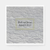 White Lace Wedding Paper Napkins Servet (Voorkant)
