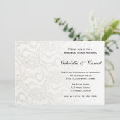White Lace Wedding Rehearsal Dinner Invitation Kaart (Staand voorkant)