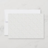 White Lace Wedding Response Card RSVP Kaartje (Achterkant)