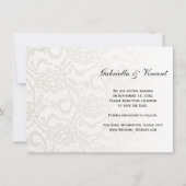 White Lace Wedding Save the Date Notice Kaart (Voorkant)