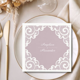 White Lace Wedding Servet