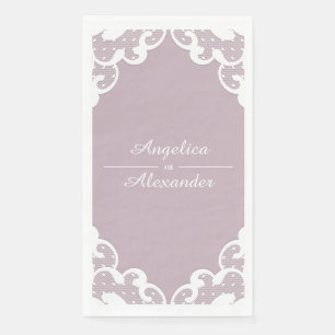 White Lace Wedding Servet