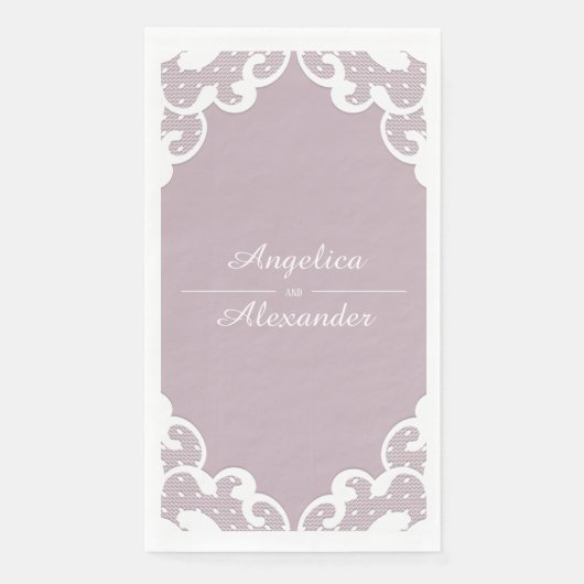 White Lace Wedding Servet (Voorkant)