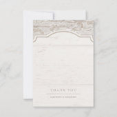 White lace wood rustin country bruiloft bedankt je (Voorkant)