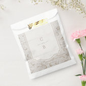 White lace wood rustin country bruiloft bedankt je bedankzakje (Gezegeld)