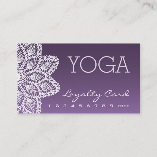 White Lace Yoga Loyalty Card (Voorkant)