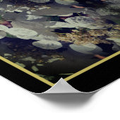 White Lacecap Hydrangea Floral Abstract Poster (Hoek)