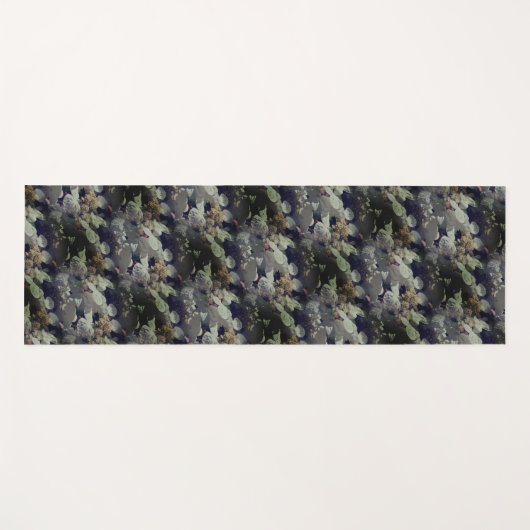 White Lacecap Hydrangea Flowers Pattern Yogamat (Voorkant (horizontaal))