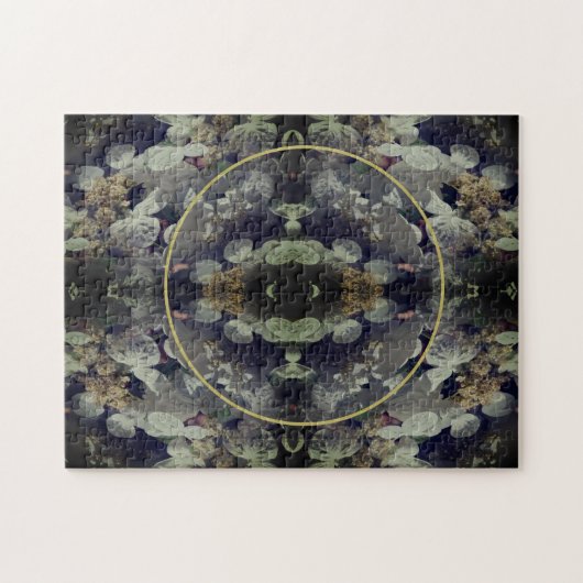 White Lacecap Hydrangea Lijst Uw foto toevoegen Legpuzzel (Horizontaal)