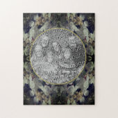 White Lacecap Hydrangea Lijst Uw foto toevoegen Legpuzzel (Verticaal)