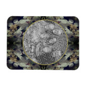 White Lacecap Hydrangea Lijst Uw foto toevoegen Magneet (Horizontaal)