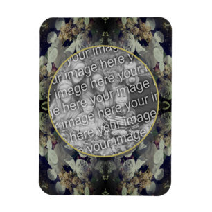 White Lacecap Hydrangea Lijst Uw foto toevoegen Magneet