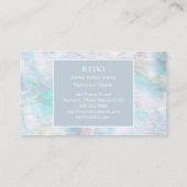 *~* White Lacey Mandala Yellow Blue Pink Pastel Visitekaartje (Achterkant)