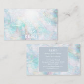 *~* White Lacey Mandala Yellow Blue Pink Pastel Visitekaartje (Voorkant / Achterkant)