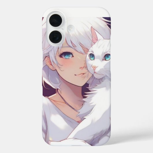 White Lady Cat Case-Mate iPhone Case (Achterkant)