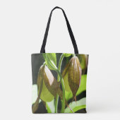 White Lady Slipper Orchid Flower Pair Tote Bag (Achterkant)