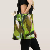 White Lady Slipper Orchid Flower Pair Tote Bag (Dichtbij)