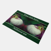 White Lady Slipper Orchid Flower Personalized Deurmat (Schuin)