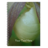 White Lady Slipper Orchid Flower Personalized Notitieboek (Voorkant)