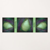 White Lady Slipper Orchid Flower Personalized Yogamat (Voorkant (horizontaal))