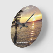 White Lake NC Sunset Clock Ronde Klok (Hoek)