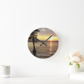 White Lake NC Sunset Clock Ronde Klok (Huis)
