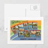 White Lake North Carolina NC Old  Briefkaart- Briefkaart (Voorkant / Achterkant)