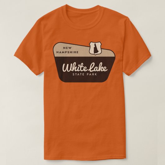 White Lake State Park, New Hampshire Welkomstbord T-shirt (Design voorkant)