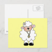 White Lamb Tshirts en Gifts Briefkaart (Voorkant / Achterkant)