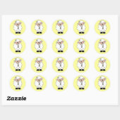 White Lamb Tshirts en Gifts Ronde Sticker (Vel)