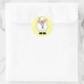White Lamb Tshirts en Gifts Ronde Sticker (Tas)
