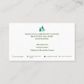 White landscapeTree-service Visitekaartje (Achterkant)