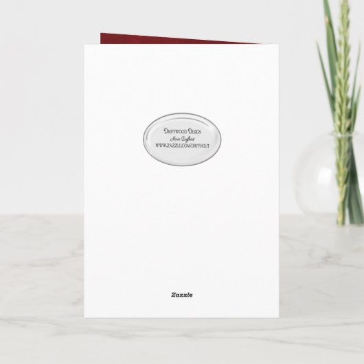 White Lantern Candle met Ornament Kaart (Achterkant)