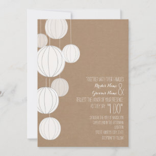 White Lantern Cardstock geïnspireerd door bruiloft Kaart