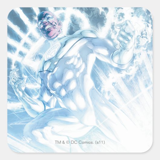 White Lantern Corps - Kleur Vierkante Sticker (Voorkant)
