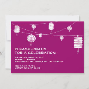 White Lantern Invitation Kaart