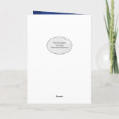 White Lantern Kandle On Blue met sierkaartje Kaart (Achterkant)