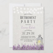  White Lantern Lavender Floral Retirement Kaart (Voorkant)