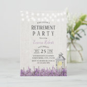  White Lantern Lavender Floral Retirement Kaart (Staand voorkant)