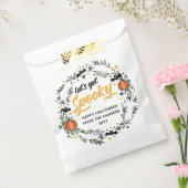 White Laten we Spooky Ghosts Halloween Wreath hale Bedankzakje (Gezegeld)