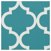 White lattice Moroccan quatrefoil tegel model Stof (Close Up)