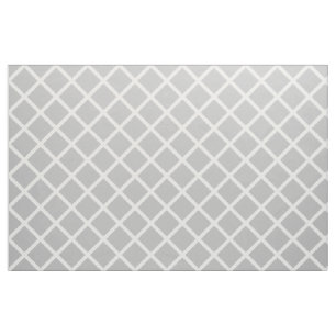 White Lattice on Ash Grey Stof