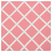 White Lattice on Coral Pink Stof (Swatch)