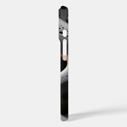 White Lattice with Amber Glow Abstract Case (Achterkant / Links)