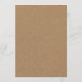 White Laurel krans op Kraft Paper Corporate Kaart (Achterkant)