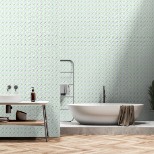 White Leaf Clusters Bord Groen Herhaal Behang