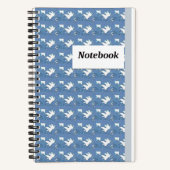 White Leaf Spiral Notitieboek Moderne Kunst (Voorkant)