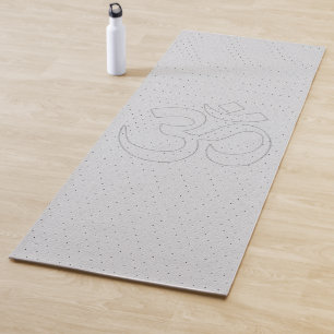 White Leather Digital Print Yoga Mat