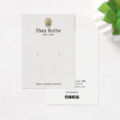 White Leather Gold Monogram Earling Display Card Visitekaartje (Bureau)