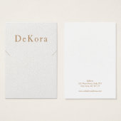 White Leather Ketting Display Card Visitekaartje (Voorkant /achterkant)